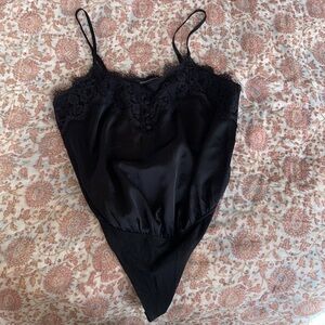 Abercrombie and Fitch Satin Lace Bodysuit